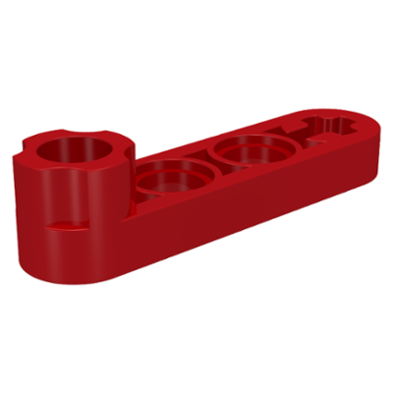 Technic, Hefbalk, Aangepast Nopgat Koppeling Dun 1x4 Red